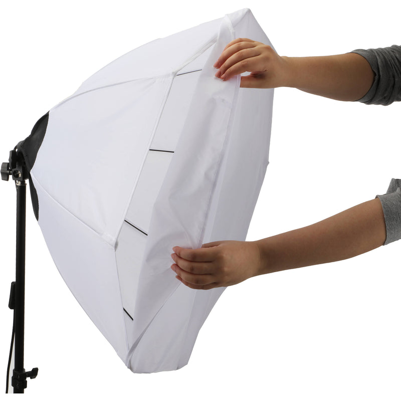 Raya Octagonal Collapsible Softbox for LED Bulbs with Socket (27.6")