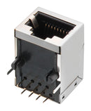 Wurth Elektronik 615008142621 Modular Connector Right Angle Jack 1 x (Port) 8P8C Cat5 Through Hole Mount
