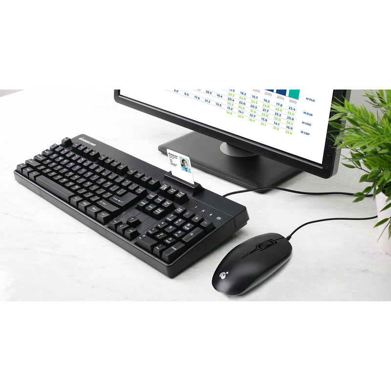 IOGEAR Keyboard with CAC Reader & Mouse