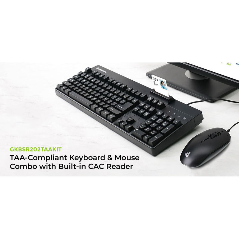 IOGEAR Keyboard with CAC Reader & Mouse
