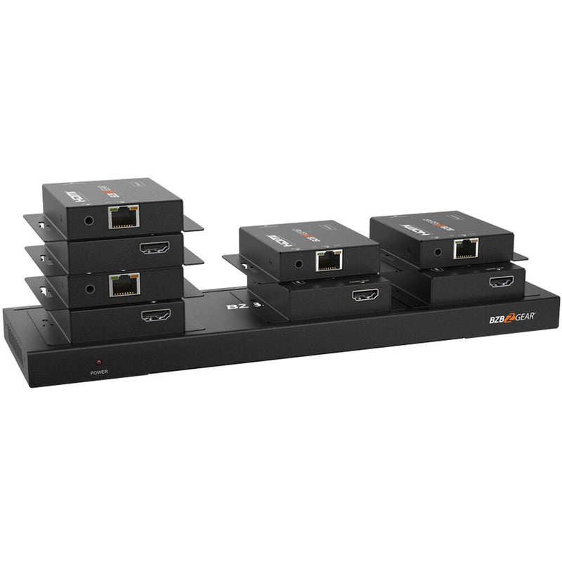 BZBGear 1x8 4K30/1080p HDMI Splitter/Distribution Amplifier with 8 Receivers