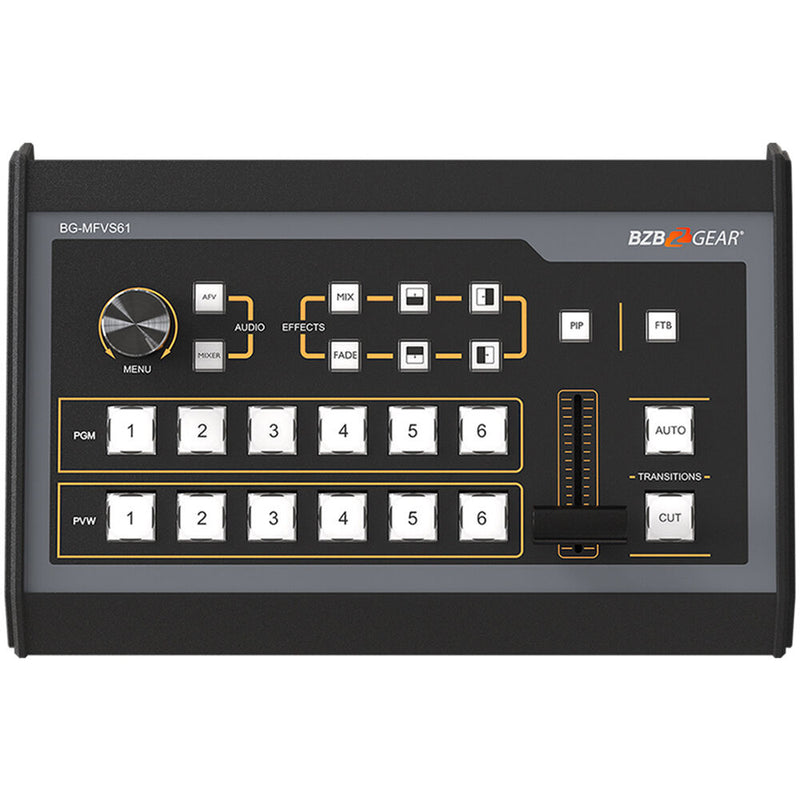 BZBGear 3 x 12x PTZ Camera Broadcast Kit with 6-Channel Mixer, 8-Port Switch & Controller (Black)