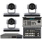 BZBGear 3 x 20x PTZ Camera Broadcast Kit with 6-Channel Mixer, 8-Port Switch & Controller (Silver)
