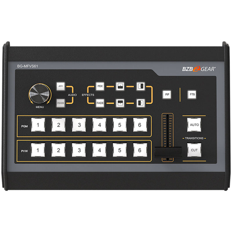 BZBGear 3 x 20x PTZ Camera Broadcast Kit with 6-Channel Mixer, 8-Port Switch & Controller (Black)