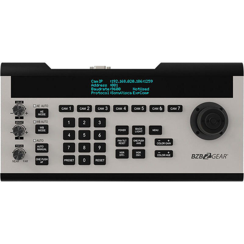 BZBGear 3 x 20x PTZ Camera Broadcast Kit with 6-Channel Mixer, 8-Port Switch & Controller (Silver)