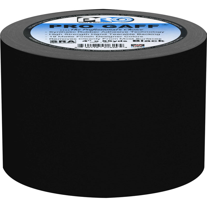 ProTapes Pro Gaff Matte Cloth Tape (4" x 55 yd, Black)