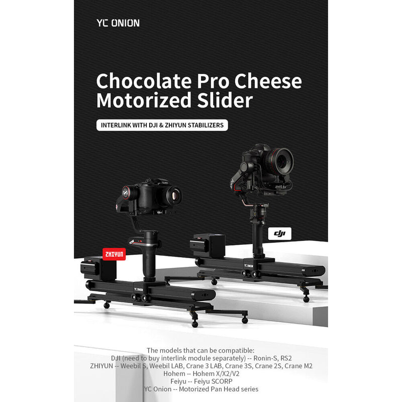 YC Onion Chocolate Pro Cheese Motorized Slider with Support Stand (20.5")