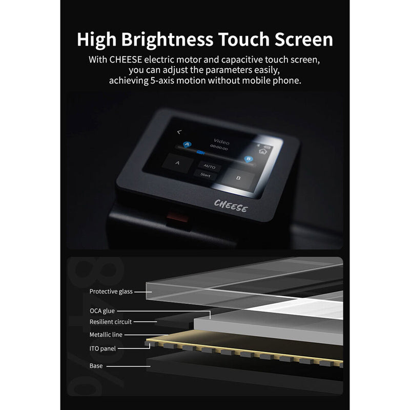 YC Onion Chocolate Pro Cheese Motorized Slider with Support Stand (20.5")