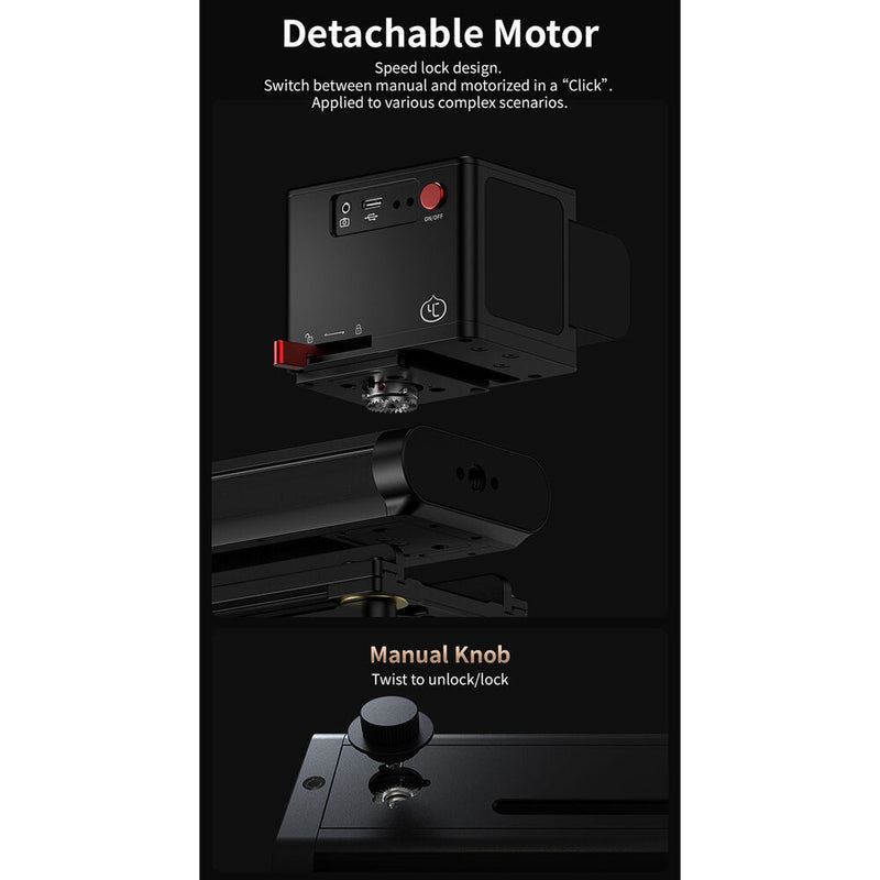 YC Onion Chocolate Pro Cheese Motorized Slider with Support Stand (20.5")