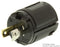HUBBELL WIRING DEVICES HBL7465V Power Entry Connector, Power Entry, 15 A, Black, Nylon (Polyamide) Body, 125 V