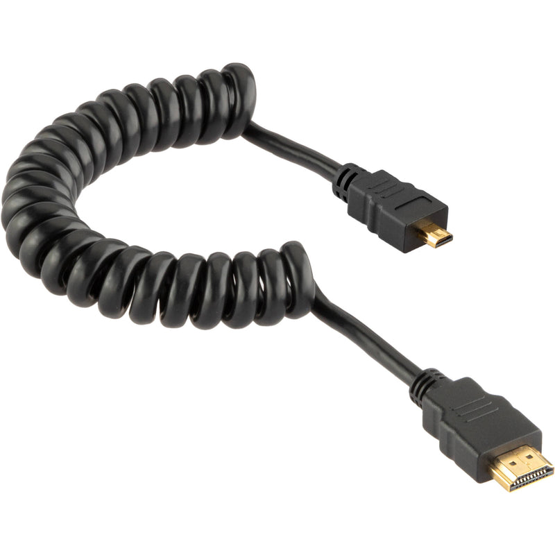 Elvid 4K Coiled High-Speed Micro-HDMI to HDMI Cable (3')