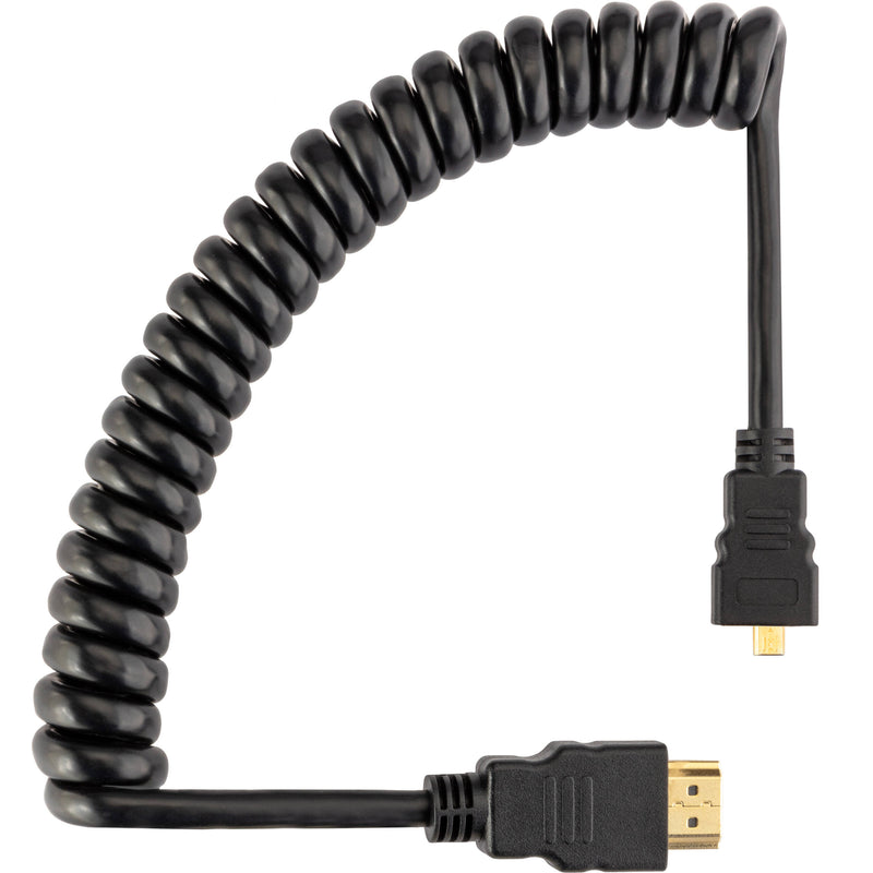 Elvid 4K Coiled High-Speed Micro-HDMI to HDMI Cable (3')