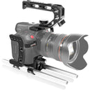 SHAPE Camera Cage with 15mm LWS Rod System for Canon EOS R5 C, R5, and R6