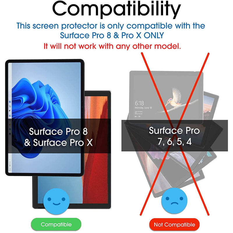 TechProtectus Tempered Glass Screen Protector for 13" Surface Pro 8 and X