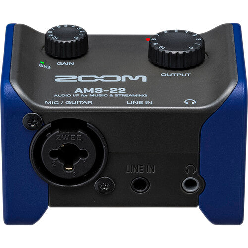 Zoom AMS-22 2x2 USB Audio Interface for Music and Streaming