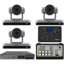 BZBGear Broadcast Kit with 3 x 4K NDI PTZ Cameras, Controller, 4-Port Mixer & 8-Port Switch