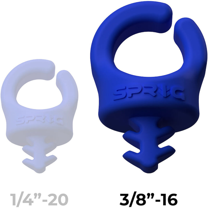 Sprig Big Cable Management Device for 3/8"-16 Threaded Holes (Blue, 3-Pack)