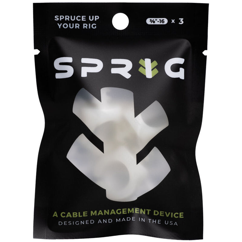 Sprig Big Cable Management Device for 3/8"-16 Threaded Holes (Glow in the Dark, 3-Pack)