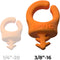 Sprig Big Cable Management Device for 3/8"-16 Threaded Holes (Orange, 3-Pack)