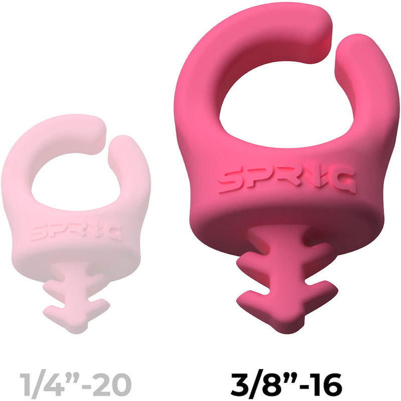 Sprig Big Cable Management Device for 3/8"-16 Threaded Holes (Pink, 3-Pack)