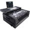 ProX Flight Case for Pioneer DDJ-REV7 Case Black On Black with Sliding Laptop Shelf with Wheels