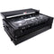 ProX Flight Case for Pioneer DDJ-REV7 Case Black On Black with Sliding Laptop Shelf with Wheels