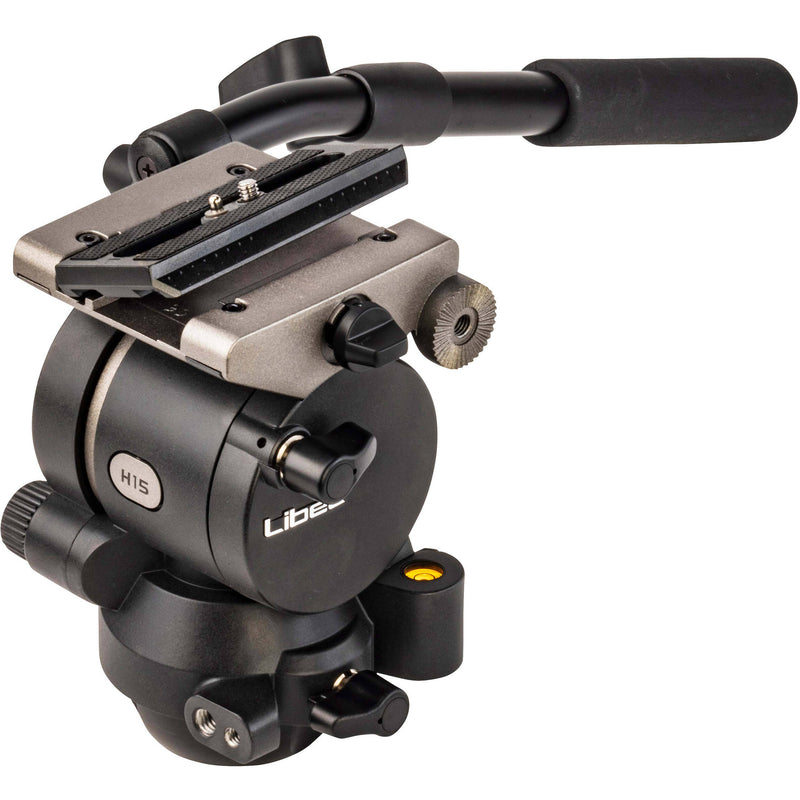 Libec H15 75mm Ball and Flat Base Video Head with Pan Handle (6.6 lb Payload)
