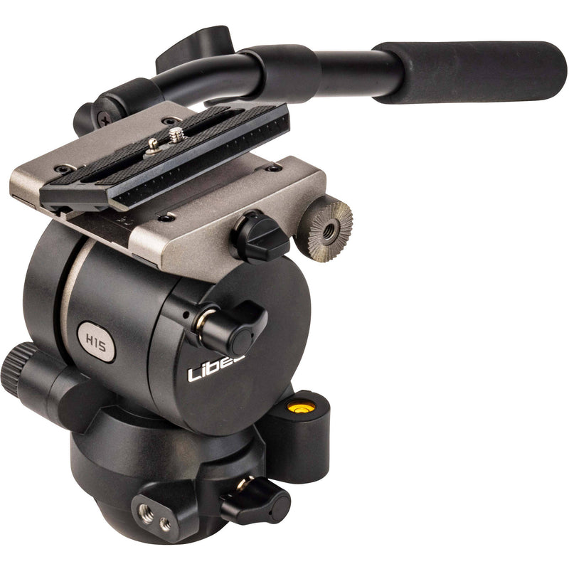 Libec H35 75mm Ball and Flat Base Video Head with Pan Handle (17.6 lb Payload)