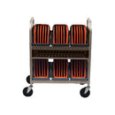 Bretford CUBE Transport Cart with Caddies (Standard AC Outlets, Champagne)