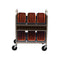 Bretford CUBE Transport Cart with Caddies (Standard AC Outlets, Champagne)