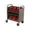 Bretford CUBE Transport Cart with Caddies (Standard AC Outlets, Champagne)