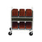 Bretford CUBE Transport Cart with Caddies (Standard AC Outlets, Concrete)