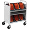 Bretford CUBE Transport Cart with Caddies (90&deg; AC Outlets, Arctic White)