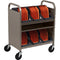 Bretford CUBE Transport Cart with Caddies (90&deg; AC Outlets, Champagne)