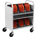 Bretford CUBE Transport Cart with Caddies (Standard AC Outlets, Arctic White)