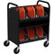 Bretford CUBE Transport Cart with Caddies (Standard AC Outlets, Black Pumice)
