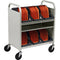 Bretford CUBE Transport Cart with Caddies (Standard AC Outlets, Concrete)