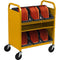 Bretford CUBE Transport Cart with Caddies (Standard AC Outlets, Mustard)