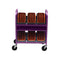 Bretford CUBE Transport Cart with Caddies (Standard AC Outlets, Orchid)