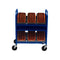 Bretford CUBE Transport Cart with Caddies (Standard AC Outlets, Royal Blue)