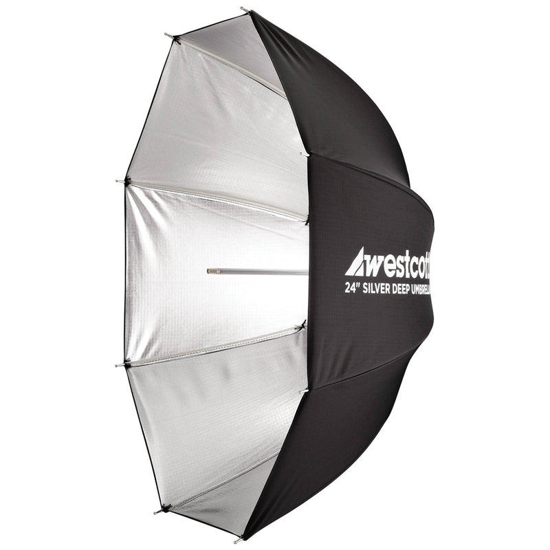 Westcott Deep Silver Bounce Umbrella (24")