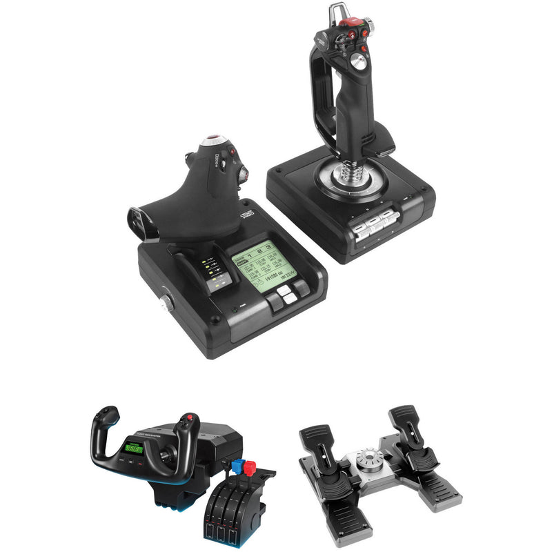 Logitech Flight Set Buy in India Logitech G Flight Yoke System Kit with Flight Rudder ...
