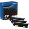 Brother TN431 Color Toner Cartridge (3-Pack)