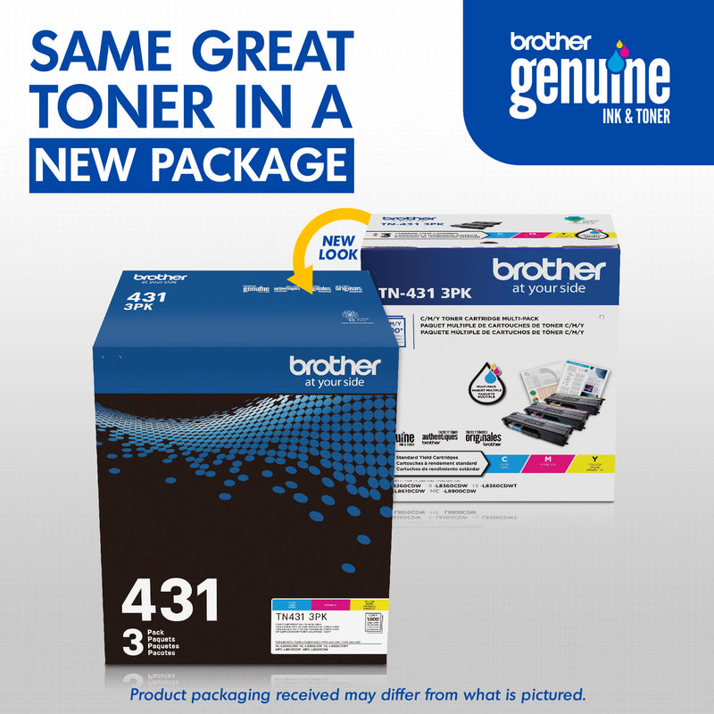 Brother TN431 Color Toner Cartridge (3-Pack)