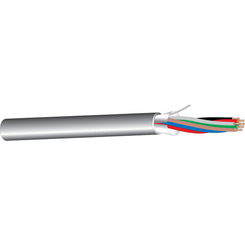 West Penn Plenum-Rated 253270B 22 AWG 6-Conductor Shielded Cable (1000', Gray)