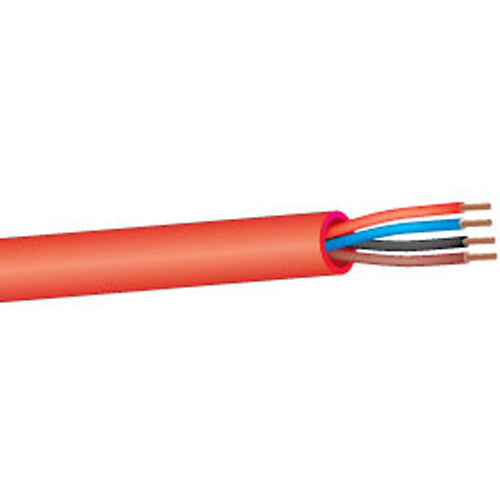 West Penn 982 18 AWG 4-Conductor Unshielded Fire Alarm Cable (1000', Red)