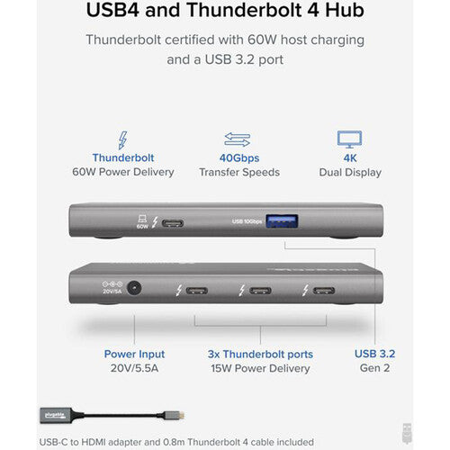 Plugable Thunderbolt 4 5-in-1 Hub