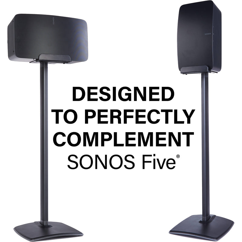 SANUS Speaker Stand for Sonos Five & PLAY:5 Speakers (Black)