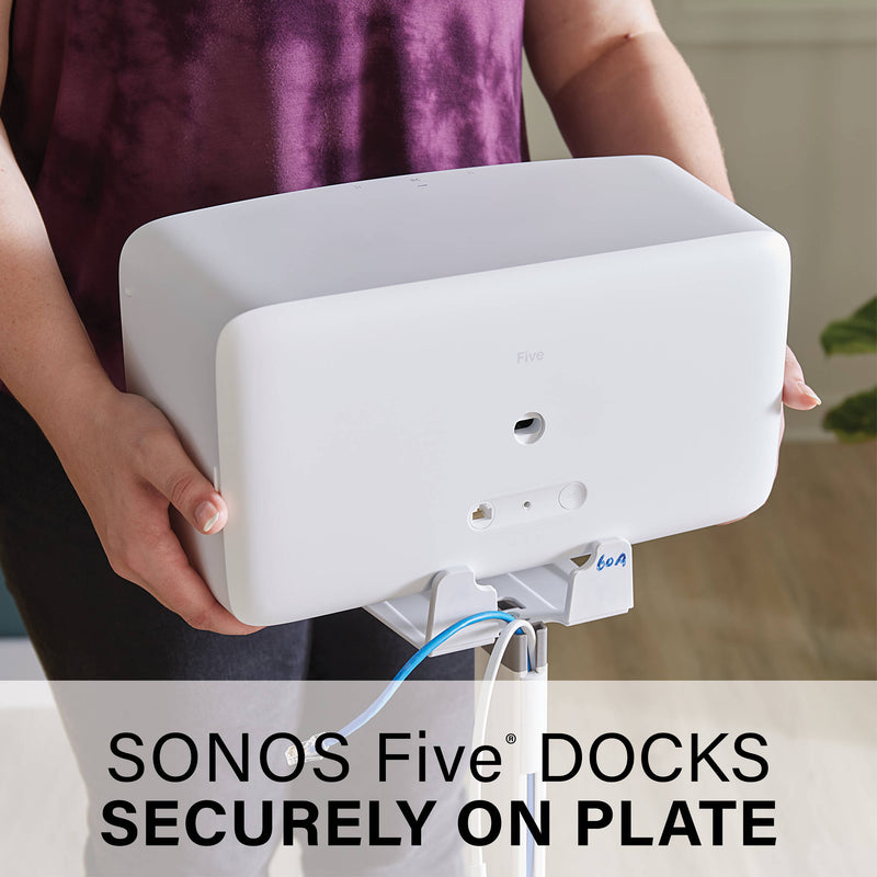 SANUS Speaker Stand for Sonos Five & PLAY:5 Speakers (White)