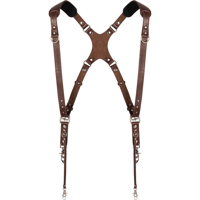 Coiro Skinny Dual Camera Harness (Brown)